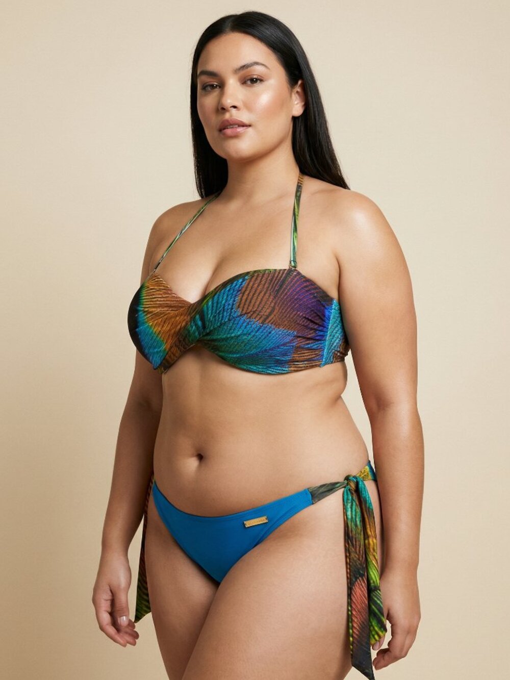 Colorful Patterned Halter Bikini Set